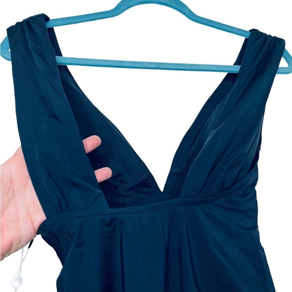 Trina Turk Wrap Front One Piece Swimsuit, NWT, black - Picture 10 of 12